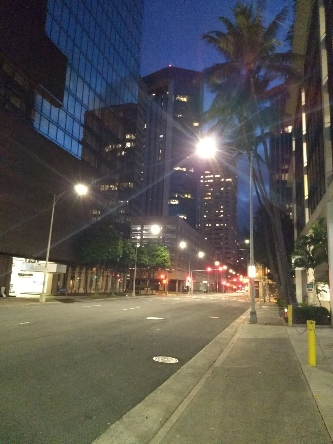 Heading Down Alakea - pre-dawn